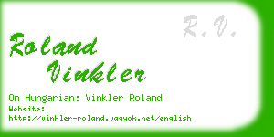 roland vinkler business card